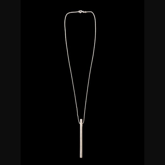 Alex Woo Elements Retired 925 Sterling 1.75" Bar Pendant 16" Ball Chain Necklace - Picture 4 of 6